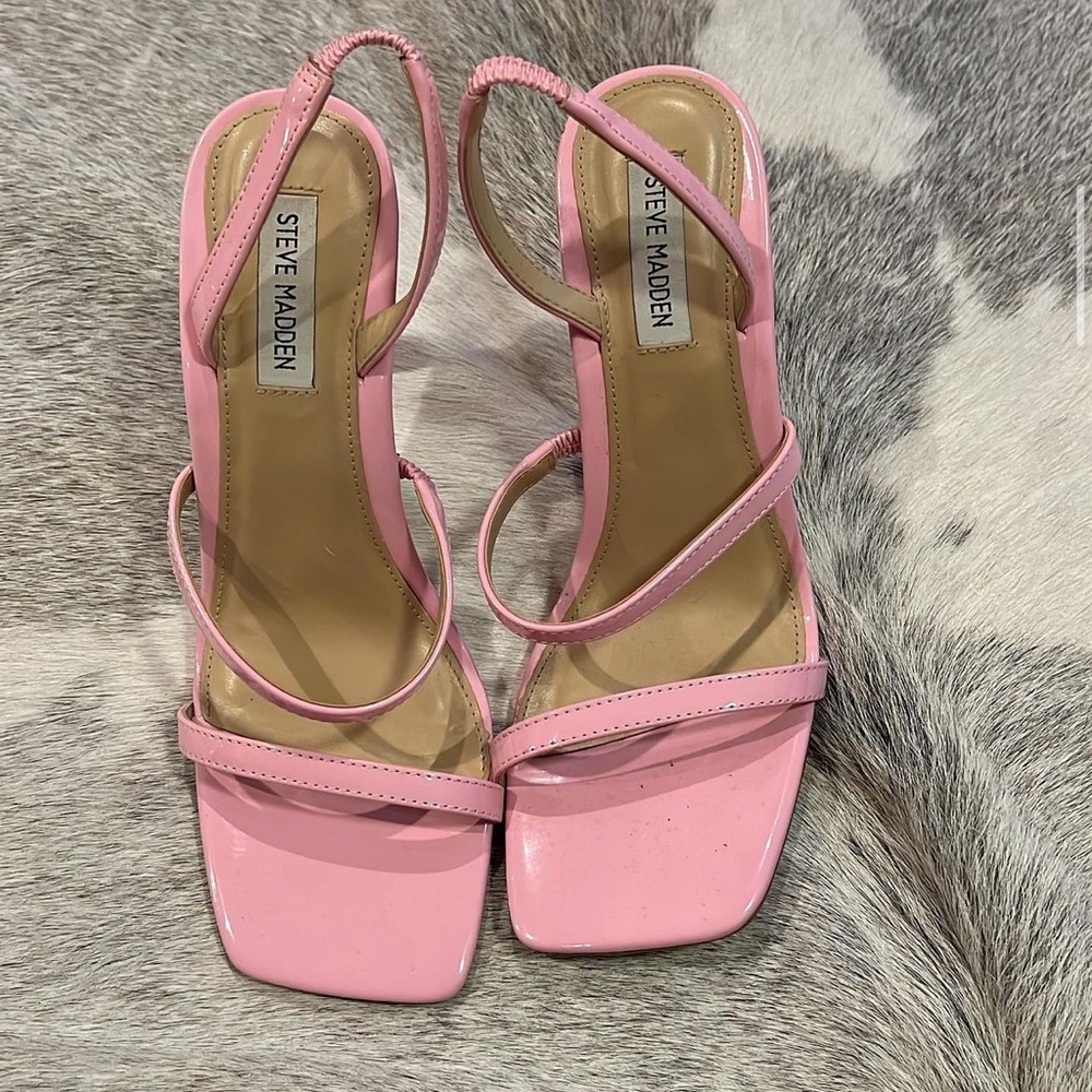 Pink Steve Madden strappy heels